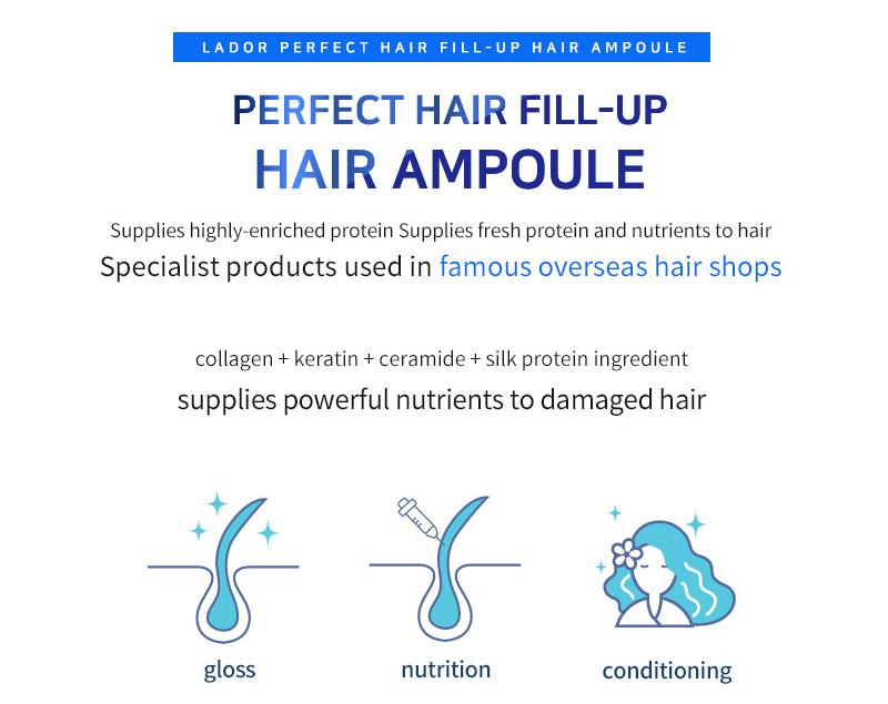 LADOR Perfect Hair Fill-up 13ml Keratin Hair Treatment Serum Collagen Repair Hair Care Anti Hair Loss Product Korea Cosmetics LADOR Perfect Hair Fill-up 13ml Keratin Hair Treatment Serum Collagen Repair Hair Care Anti Hair Loss Product Korea Cosmetics