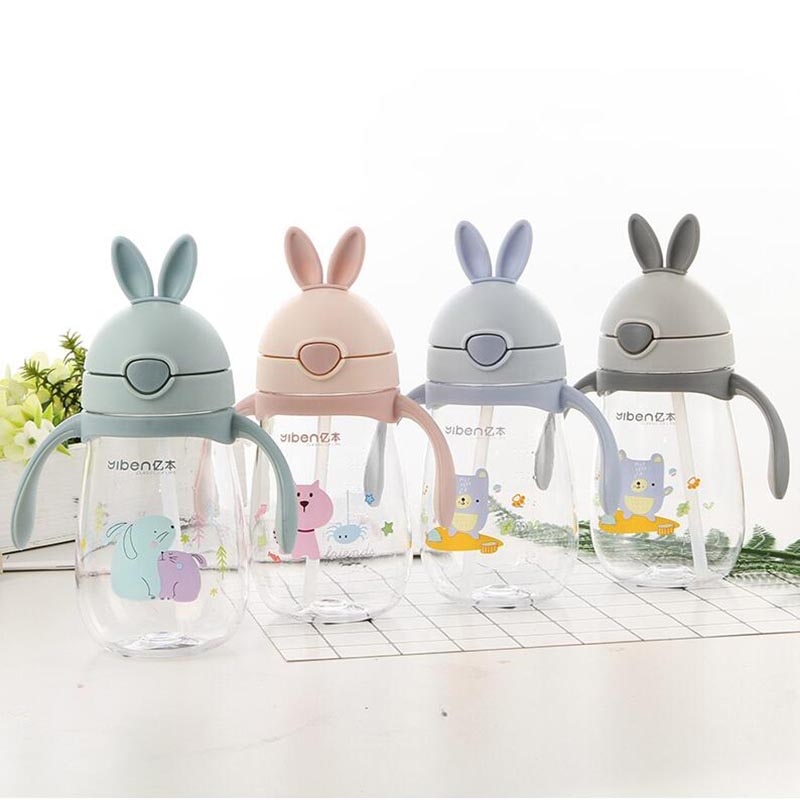 280ml Cute Rabbite Baby Feeding Cup with a Straw BPA Free Children Learn Feeding Drinking Handle Kids Water Bottles Training Cup 280ml Cute Rabbite Baby Feeding Cup with a Straw BPA Free Children Learn Feeding Drinking Handle Kids Water Bottles Training Cup