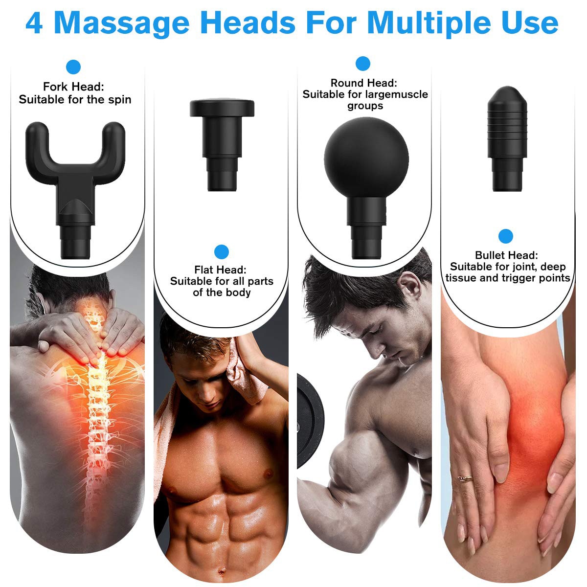 Muscle Massage Gun Sport Therapy Massager Body Relaxation Pain Relief Slimming Shaping Massager 4 Heads With Bag Muscle Massage Gun Sport Therapy Massager Body Relaxation Pain Relief Slimming Shaping Massager 4 Heads With Bag