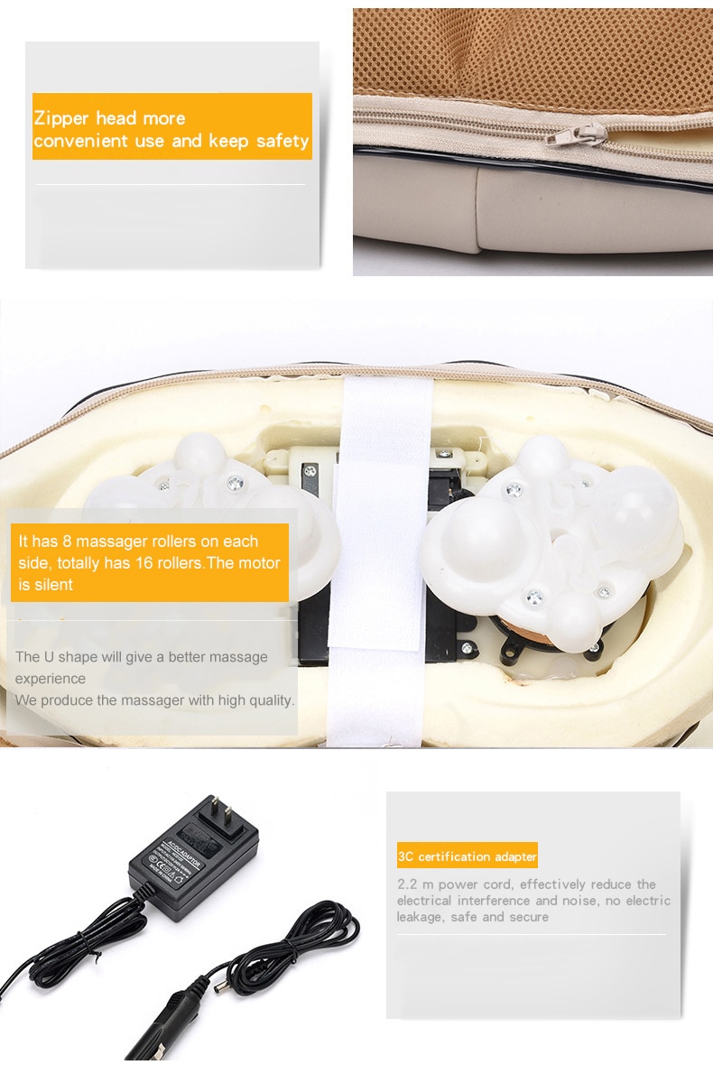 LaGuerir Home Car U Shape Electrical Shiatsu Back Neck Shoulder Body Massager Infrared Heated Kneading Car/Home Massagem LaGuerir Home Car U Shape Electrical Shiatsu Back Neck Shoulder Body Massager Infrared Heated Kneading Car/Home Massagem