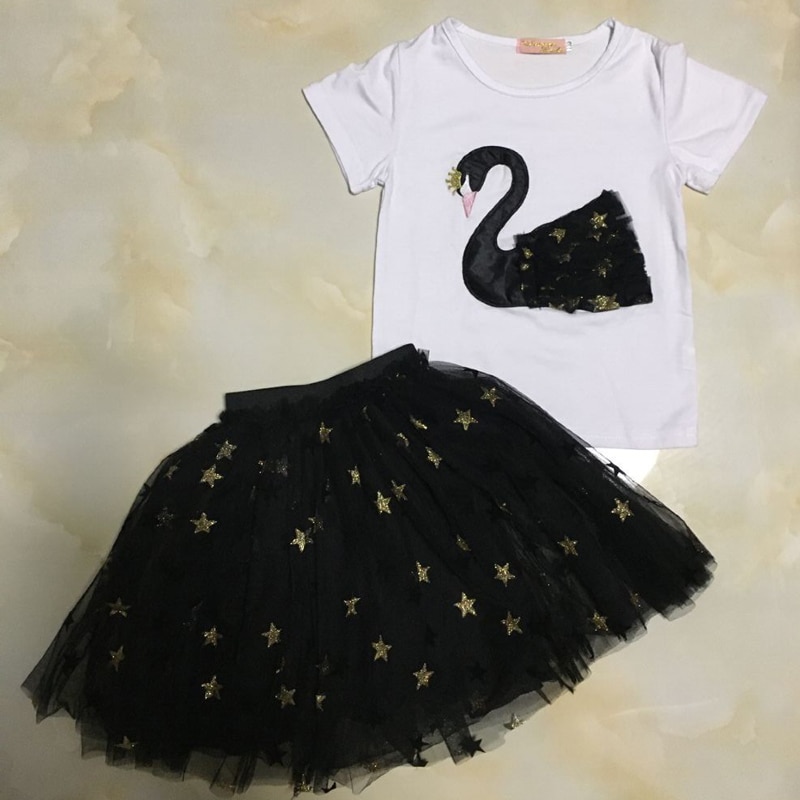 2020 Summer Girls' Clothing Sets Elegant Princess Cartoon Embroidered T-shirt+Gauze Skirt 2PCS Children Baby Kids Clothes Suit 2020 Summer Girls' Clothing Sets Elegant Princess Cartoon Embroidered T-shirt+Gauze Skirt 2PCS Children Baby Kids Clothes Suit