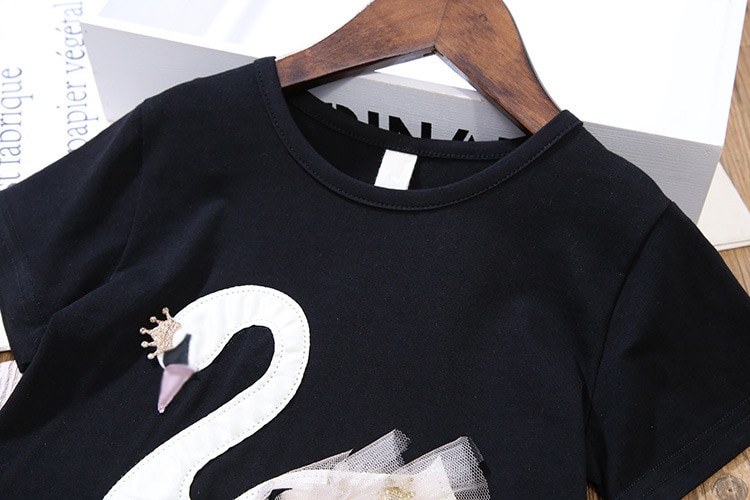 2020 Summer Girls' Clothing Sets Elegant Princess Cartoon Embroidered T-shirt+Gauze Skirt 2PCS Children Baby Kids Clothes Suit 2020 Summer Girls' Clothing Sets Elegant Princess Cartoon Embroidered T-shirt+Gauze Skirt 2PCS Children Baby Kids Clothes Suit