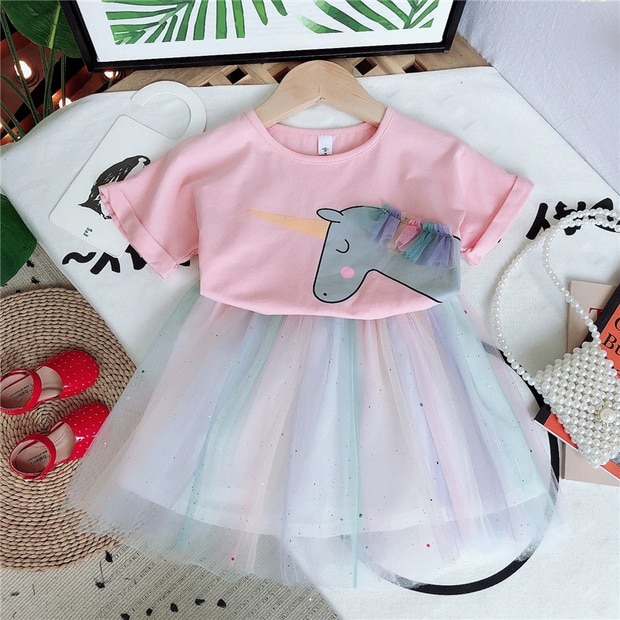 2020 Summer Girls' Clothing Sets Elegant Princess Cartoon Embroidered T-shirt+Gauze Skirt 2PCS Children Baby Kids Clothes Suit 2020 Summer Girls' Clothing Sets Elegant Princess Cartoon Embroidered T-shirt+Gauze Skirt 2PCS Children Baby Kids Clothes Suit