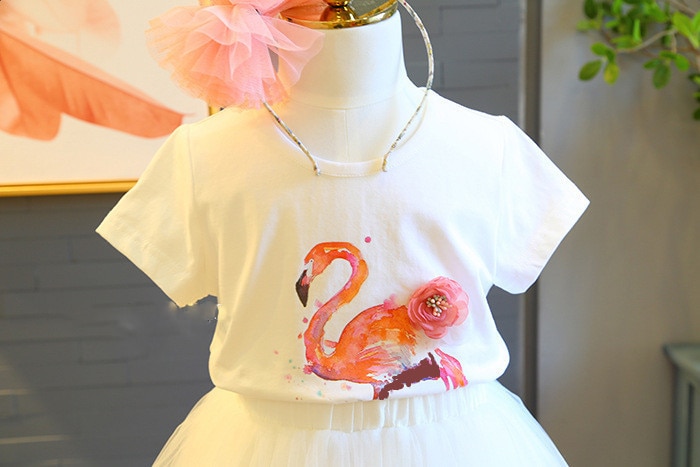 2020 Summer Girls' Clothing Sets Elegant Princess Cartoon Embroidered T-shirt+Gauze Skirt 2PCS Children Baby Kids Clothes Suit 2020 Summer Girls' Clothing Sets Elegant Princess Cartoon Embroidered T-shirt+Gauze Skirt 2PCS Children Baby Kids Clothes Suit