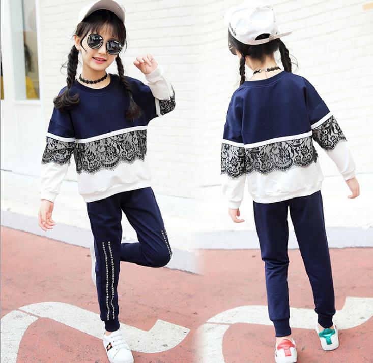 baby girl clothes Kid New sports girl suit, girls' Autumn wear, children's lace sweater, two pieces of children's clothing baby girl clothes Kid New sports girl suit, girls' Autumn wear, children's lace sweater, two pieces of children's clothing