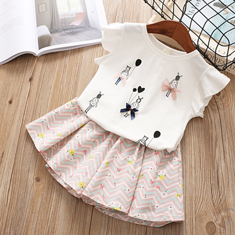 Baby Girl Clothes Summer New Children Girls' Clothing Set Love Tops+Pleated Student Skirt Girls Suit Baby Kids Clothes Baby Girl Clothes Summer New Children Girls' Clothing Set Love Tops+Pleated Student Skirt Girls Suit Baby Kids Clothes