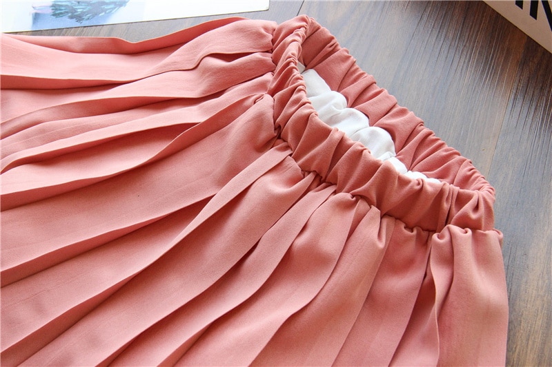 Baby Girl Clothes Summer New Children Girls' Clothing Set Love Tops+Pleated Student Skirt Girls Suit Baby Kids Clothes Baby Girl Clothes Summer New Children Girls' Clothing Set Love Tops+Pleated Student Skirt Girls Suit Baby Kids Clothes