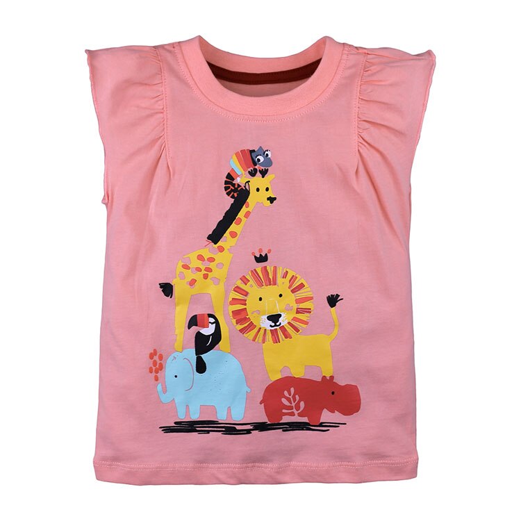 Elvesnest Baby Girls Tshirt Cotton Sleeveless T-shirt For Girls Summer Kids Girls' Clothing Tops Cartoon Print Child Girl Clothe Elvesnest Baby Girls Tshirt Cotton Sleeveless T-shirt For Girls Summer Kids Girls' Clothing Tops Cartoon Print Child Girl Clothe