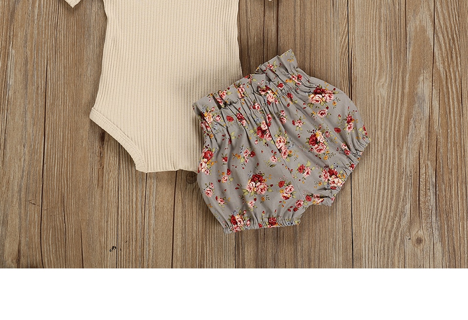 3Pcs Newborn Baby Girl Clothes Set Solid Color Short sleeve Romper Flower Shorts Headband Summer Outfit New Born Infant Clothing 3Pcs Newborn Baby Girl Clothes Set Solid Color Short sleeve Romper Flower Shorts Headband Summer Outfit New Born Infant Clothing