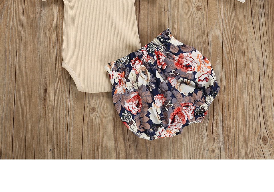 3Pcs Newborn Baby Girl Clothes Set Solid Color Short sleeve Romper Flower Shorts Headband Summer Outfit New Born Infant Clothing 3Pcs Newborn Baby Girl Clothes Set Solid Color Short sleeve Romper Flower Shorts Headband Summer Outfit New Born Infant Clothing