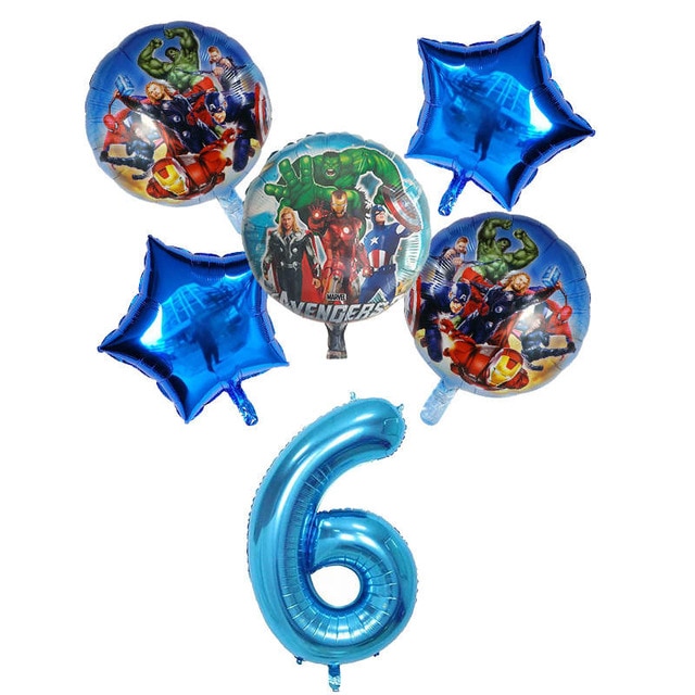 6pcs/set Spider Foil man Balloons Avengers Number Balloon Birthday Party Decorations Super hero Boy Kids Toys baby shower Globos 6pcs/set Spider Foil man Balloons Avengers Number Balloon Birthday Party Decorations Super hero Boy Kids Toys baby shower Globos