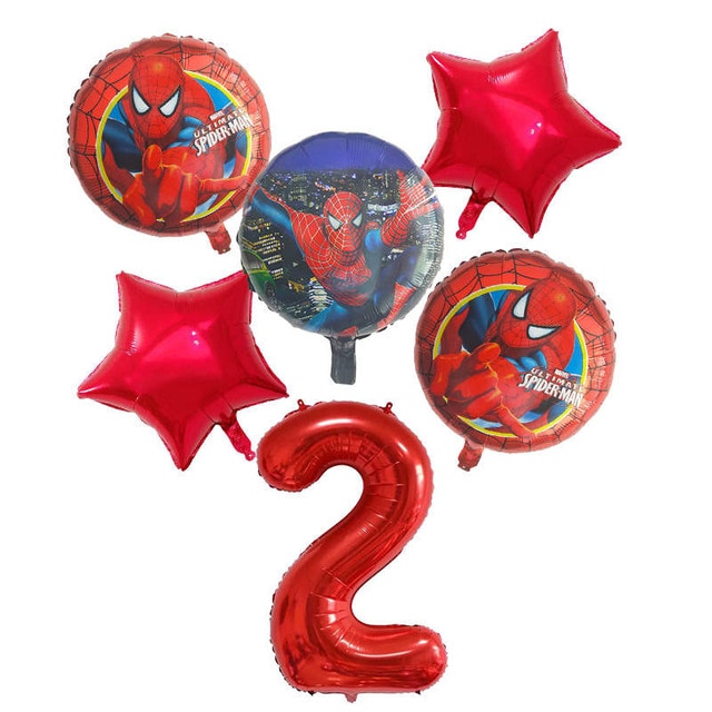 6pcs/set Spider Foil man Balloons Avengers Number Balloon Birthday Party Decorations Super hero Boy Kids Toys baby shower Globos 6pcs/set Spider Foil man Balloons Avengers Number Balloon Birthday Party Decorations Super hero Boy Kids Toys baby shower Globos