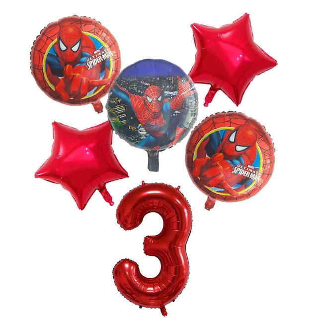6pcs/set Spider Foil man Balloons Avengers Number Balloon Birthday Party Decorations Super hero Boy Kids Toys baby shower Globos 6pcs/set Spider Foil man Balloons Avengers Number Balloon Birthday Party Decorations Super hero Boy Kids Toys baby shower Globos