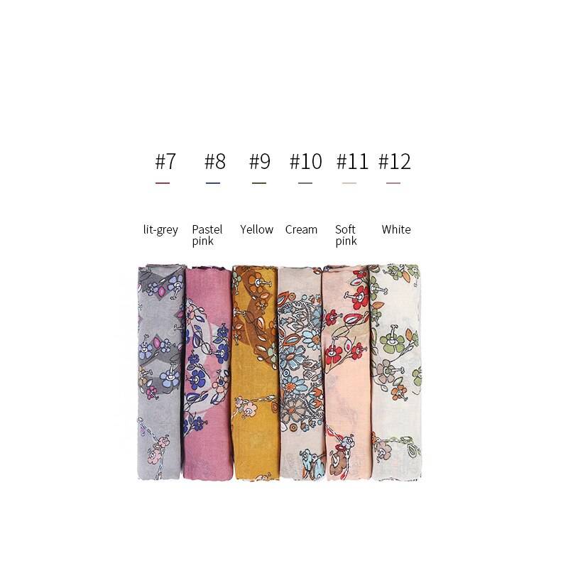 Viscose Cotton Printed Muslim Head Scarf Women Turkish Tassel Hijabs Wraps Islamic Long Shawl Headscarf Turban Lightweight Viscose Cotton Printed Muslim Head Scarf Women Turkish Tassel Hijabs Wraps Islamic Long Shawl Headscarf Turban Lightweight