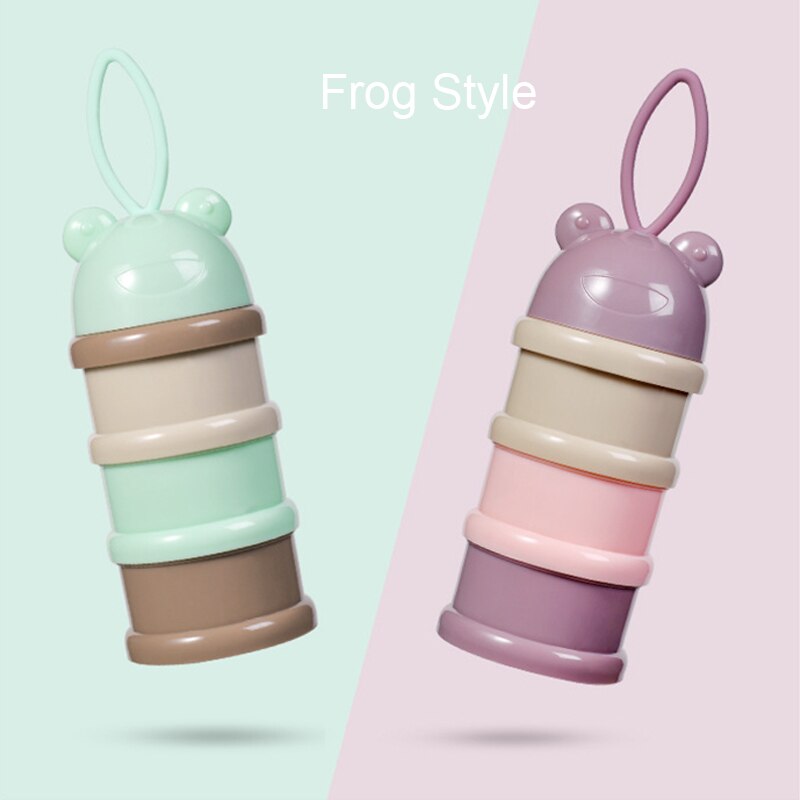 3 layer Frog Style Portable Baby Food Storage Box Essential Cereal Cartoon Milk Powder Boxes Toddle Kids Formula Milk Container 3 layer Frog Style Portable Baby Food Storage Box Essential Cereal Cartoon Milk Powder Boxes Toddle Kids Formula Milk Container