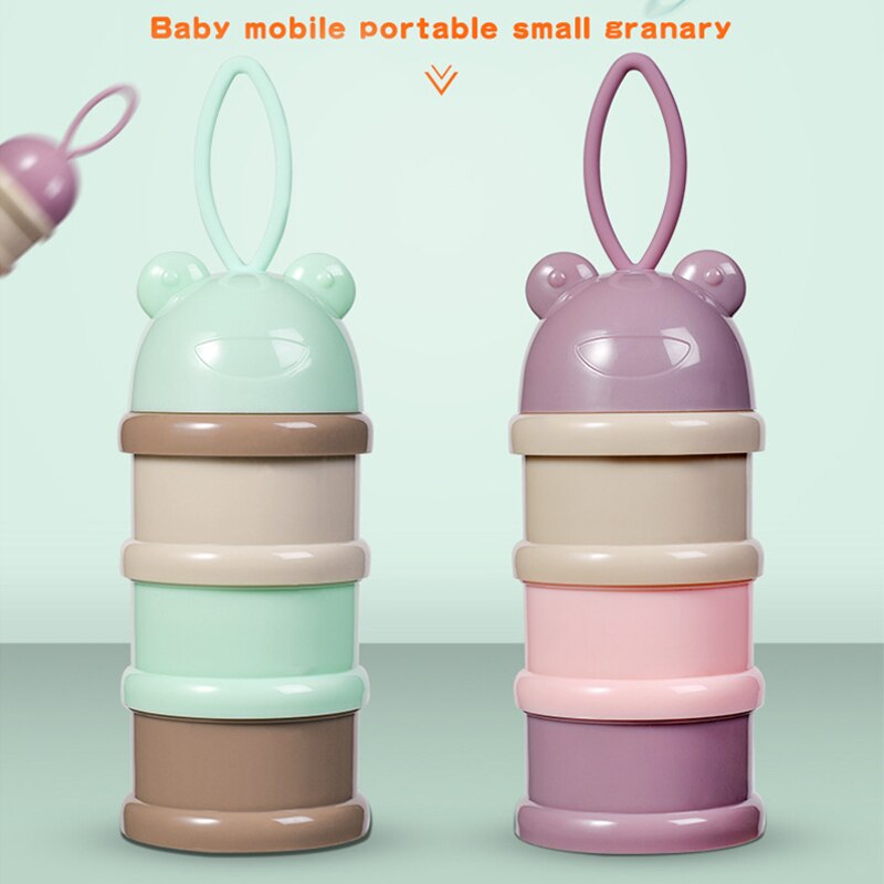 3 layer Frog Style Portable Baby Food Storage Box Essential Cereal Cartoon Milk Powder Boxes Toddle Kids Formula Milk Container 3 layer Frog Style Portable Baby Food Storage Box Essential Cereal Cartoon Milk Powder Boxes Toddle Kids Formula Milk Container