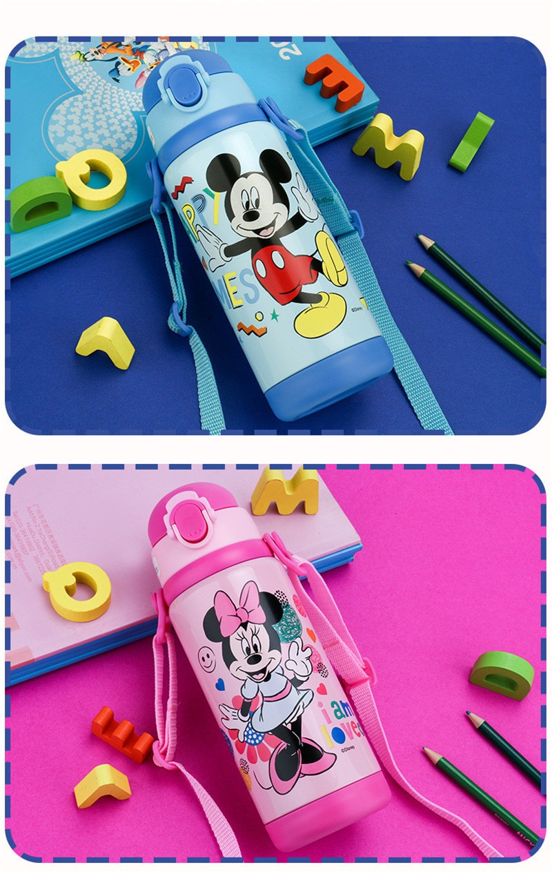 400ML 500ML Disney Mickey Minnie Cartoon Water Cup Outdoor Portable Anti-leakage Kettle Mummy Feeding Baby Bottle School Bottle 400ML 500ML Disney Mickey Minnie Cartoon Water Cup Outdoor Portable Anti-leakage Kettle Mummy Feeding Baby Bottle School Bottle