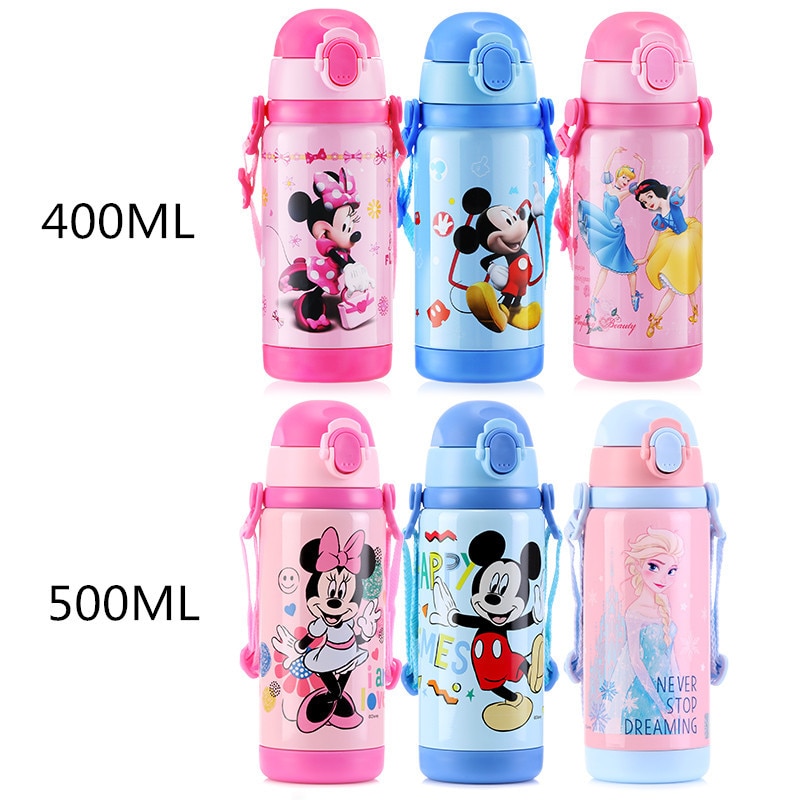 400ML 500ML Disney Mickey Minnie Cartoon Water Cup Outdoor Portable Anti-leakage Kettle Mummy Feeding Baby Bottle School Bottle 400ML 500ML Disney Mickey Minnie Cartoon Water Cup Outdoor Portable Anti-leakage Kettle Mummy Feeding Baby Bottle School Bottle
