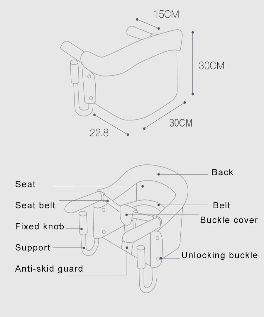 Portable Baby Highchair Foldable Feeding Chair Seat Booster Safety Belt Dinning Hook-on Chair Harness Lunch Cushion Portable Baby Highchair Foldable Feeding Chair Seat Booster Safety Belt Dinning Hook-on Chair Harness Lunch Cushion