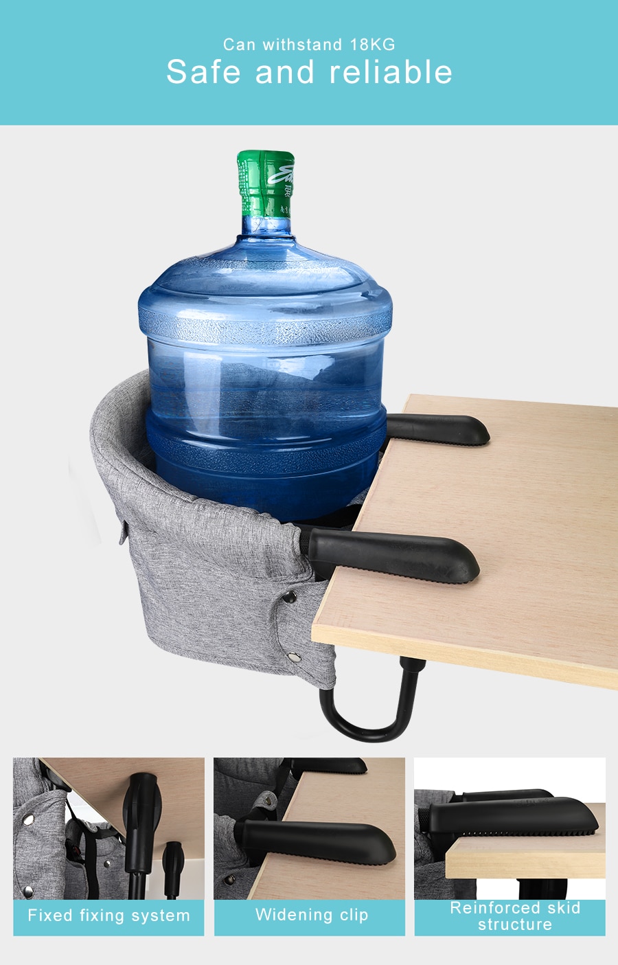 Portable Baby Highchair Foldable Feeding Chair Seat Booster Safety Belt Dinning Hook-on Chair Harness Lunch Cushion Portable Baby Highchair Foldable Feeding Chair Seat Booster Safety Belt Dinning Hook-on Chair Harness Lunch Cushion