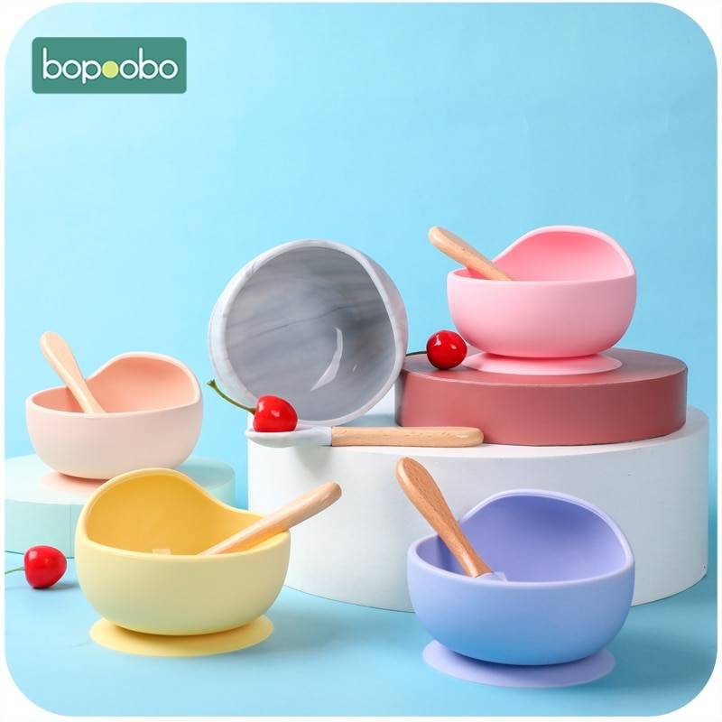 Bopoobo BPA Free Silicone Bibs Bowl Sets Baby Feeding Supplies 1PC Baby Silicone Chewing Food Grade Newborn Accessories Teeth Bopoobo BPA Free Silicone Bibs Bowl Sets Baby Feeding Supplies 1PC Baby Silicone Chewing Food Grade Newborn Accessories Teeth