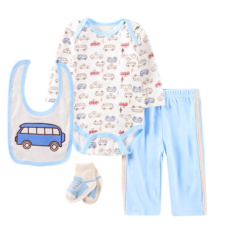 2020 animal style baby Clothing Sets cotton Infant boy clothes Newborn girl 4pcs suit long sleeve infant rompers+pants+socks+Bib 2020 animal style baby Clothing Sets cotton Infant boy clothes Newborn girl 4pcs suit long sleeve infant rompers+pants+socks+Bib