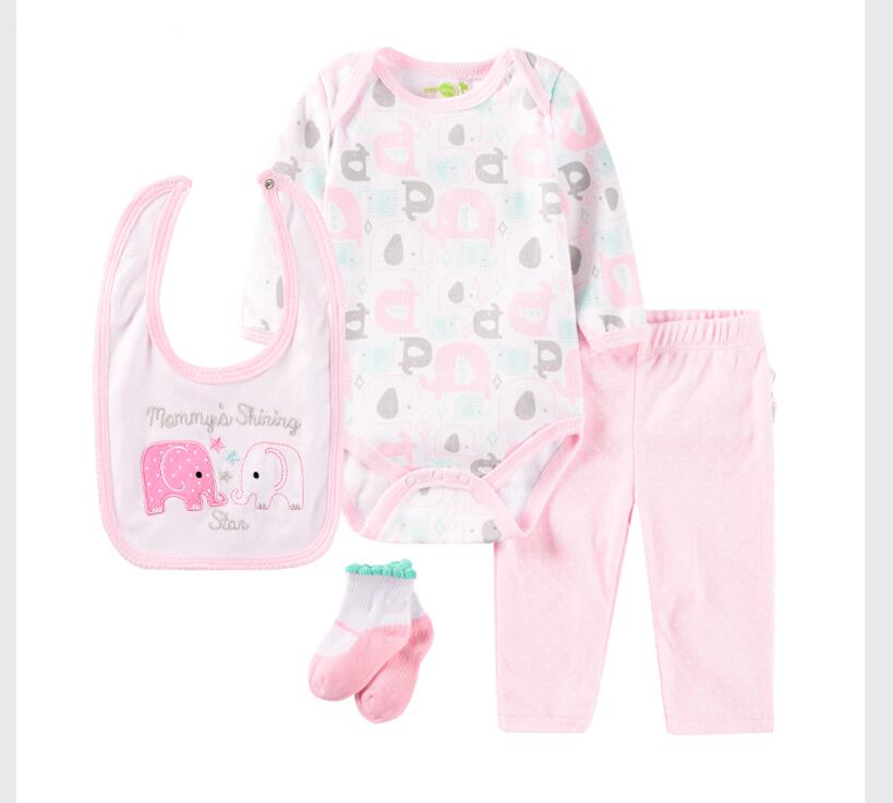 2020 animal style baby Clothing Sets cotton Infant boy clothes Newborn girl 4pcs suit long sleeve infant rompers+pants+socks+Bib 2020 animal style baby Clothing Sets cotton Infant boy clothes Newborn girl 4pcs suit long sleeve infant rompers+pants+socks+Bib