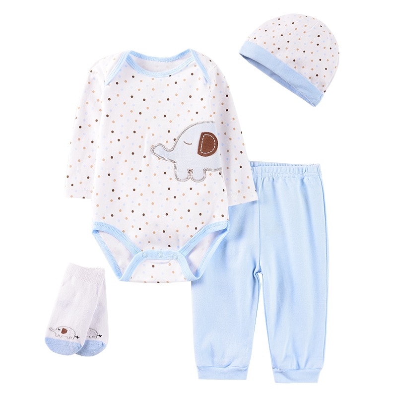 2020 animal style baby Clothing Sets cotton Infant boy clothes Newborn girl 4pcs suit long sleeve infant rompers+pants+socks+Bib 2020 animal style baby Clothing Sets cotton Infant boy clothes Newborn girl 4pcs suit long sleeve infant rompers+pants+socks+Bib