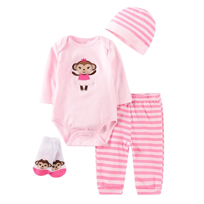 2020 animal style baby Clothing Sets cotton Infant boy clothes Newborn girl 4pcs suit long sleeve infant rompers+pants+socks+Bib 2020 animal style baby Clothing Sets cotton Infant boy clothes Newborn girl 4pcs suit long sleeve infant rompers+pants+socks+Bib