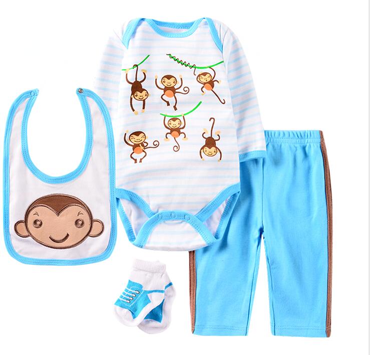 2020 animal style baby Clothing Sets cotton Infant boy clothes Newborn girl 4pcs suit long sleeve infant rompers+pants+socks+Bib 2020 animal style baby Clothing Sets cotton Infant boy clothes Newborn girl 4pcs suit long sleeve infant rompers+pants+socks+Bib
