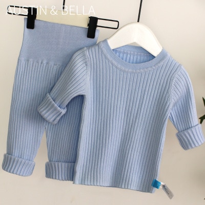 2020 Spring New 6M-4T Winter Baby Girl Clothes Set Knitted Boys Set Sweaters+pants 2pcs Kids Clothing Girls Cotton Knitted Suits 2020 Spring New 6M-4T Winter Baby Girl Clothes Set Knitted Boys Set Sweaters+pants 2pcs Kids Clothing Girls Cotton Knitted Suits