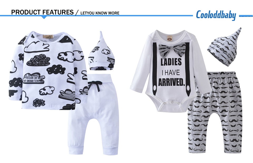 Baby Boy Clothes 2020 Autumn Baby Girl Clothing Sets Newborn Cotton Printed Long Sleeved T-shirt+pants+cap Kids 3pcs Suit Baby Boy Clothes 2020 Autumn Baby Girl Clothing Sets Newborn Cotton Printed Long Sleeved T-shirt+pants+cap Kids 3pcs Suit