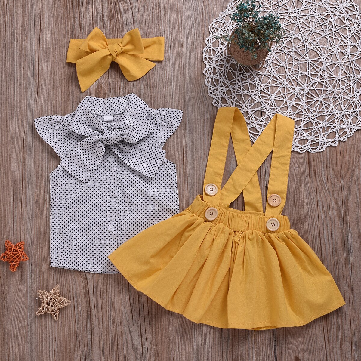 Sodawn Kid Clothes Baby Girl Clothes 2020 Dot Flying Sleeve Top+Strap Dress+Headband 3-Piece Summer Clothes For Kids Girl Sodawn Kid Clothes Baby Girl Clothes 2020 Dot Flying Sleeve Top+Strap Dress+Headband 3-Piece Summer Clothes For Kids Girl