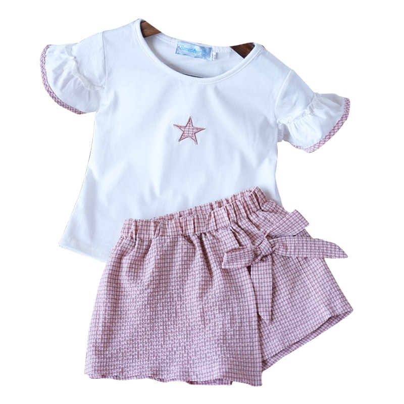 Humor Bear Baby Girl Clothes Suit 2020 Brand NEW Summer Star Printing Toddler girl clothes T-shirt Tops+Waistband Pantskirt 2-6Y Humor Bear Baby Girl Clothes Suit 2020 Brand NEW Summer Star Printing Toddler girl clothes T-shirt Tops+Waistband Pantskirt 2-6Y
