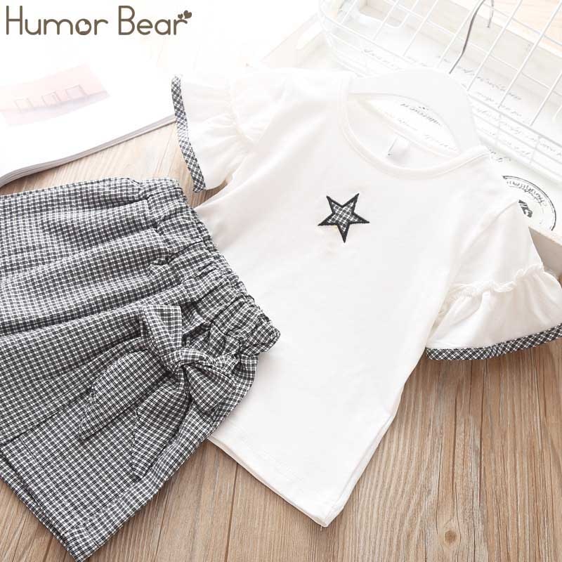 Humor Bear Baby Girl Clothes Suit 2020 Brand NEW Summer Star Printing Toddler girl clothes T-shirt Tops+Waistband Pantskirt 2-6Y Humor Bear Baby Girl Clothes Suit 2020 Brand NEW Summer Star Printing Toddler girl clothes T-shirt Tops+Waistband Pantskirt 2-6Y