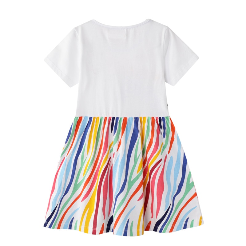 SAILEROAD Dress 2020 Summer Girls Tops Dresses Animal Baby Girls Clothes Dress Kids Cotton Zebra Print Short Sleeve Dress SAILEROAD Dress 2020 Summer Girls Tops Dresses Animal Baby Girls Clothes Dress Kids Cotton Zebra Print Short Sleeve Dress