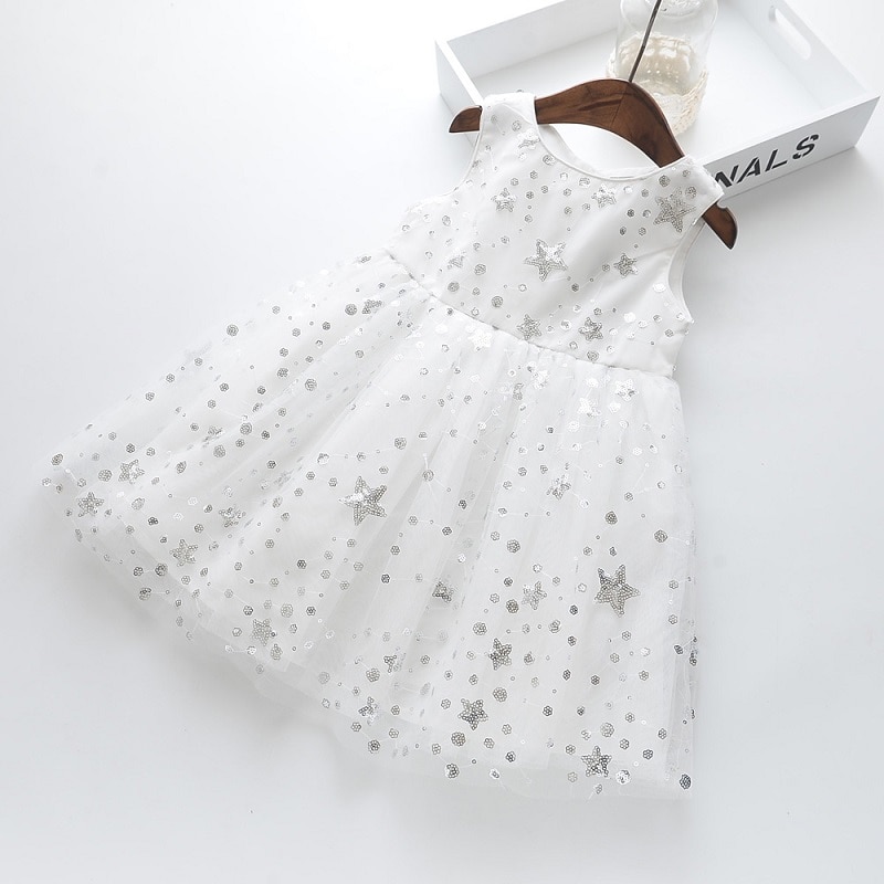 Humor Bear Baby Gril Clothes 2020 Summer Sleeveless Star Sequins New Children Dress Sweet Party Mesh Princess Dress Kids Dress Humor Bear Baby Gril Clothes 2020 Summer Sleeveless Star Sequins New Children Dress Sweet Party Mesh Princess Dress Kids Dress
