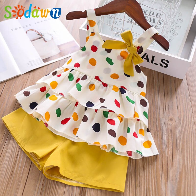 Sodawn 2020 New Summer Girls Clothing Set Fashion Printing Sundress Pearl Bow Dress+Shorts+Hat Suit 3PCS Baby Girls Clothes Sodawn 2020 New Summer Girls Clothing Set Fashion Printing Sundress Pearl Bow Dress+Shorts+Hat Suit 3PCS Baby Girls Clothes