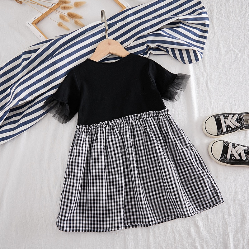 Humor Bear Girls Dress Summer New 2020 Korean Clothes Fashion Princess Cute Lace Short Sleeve Plaid Dress Baby Girls Clothing Humor Bear Girls Dress Summer New 2020 Korean Clothes Fashion Princess Cute Lace Short Sleeve Plaid Dress Baby Girls Clothing