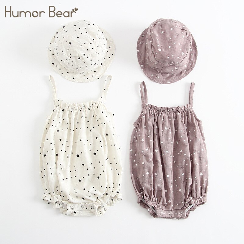 Humor Bear 2020 Summer Baby Clothes Brand New Fashion Cute Dot Big Bow Sling Jumpsuit +Hat Toddler Girls Rompers Clothing Humor Bear 2020 Summer Baby Clothes Brand New Fashion Cute Dot Big Bow Sling Jumpsuit +Hat Toddler Girls Rompers Clothing