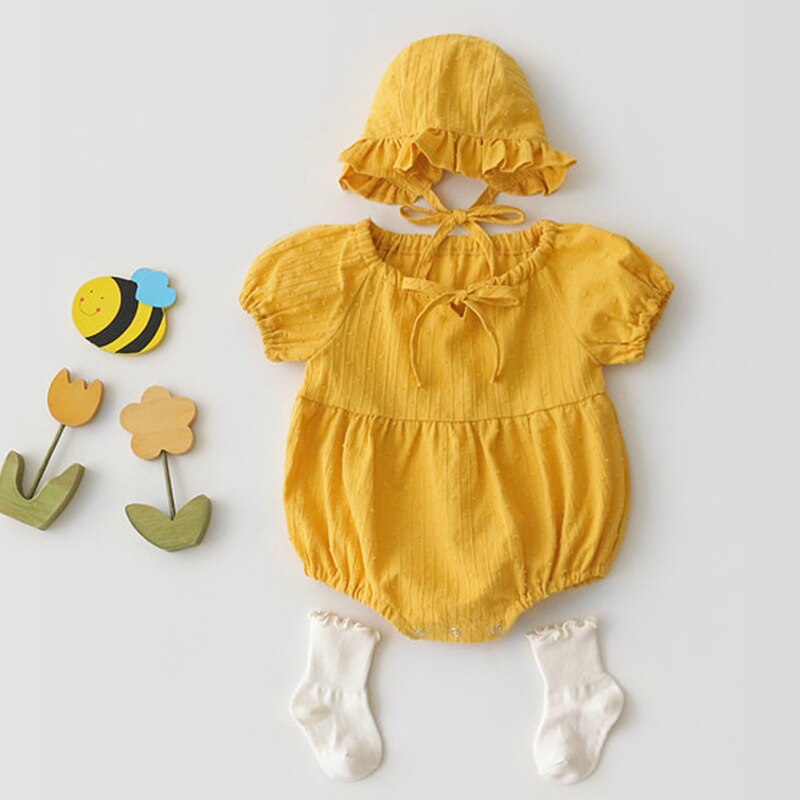Humor Bear 2020 Summer Baby Clothes Brand New Fashion Cute Dot Big Bow Sling Jumpsuit +Hat Toddler Girls Rompers Clothing Humor Bear 2020 Summer Baby Clothes Brand New Fashion Cute Dot Big Bow Sling Jumpsuit +Hat Toddler Girls Rompers Clothing