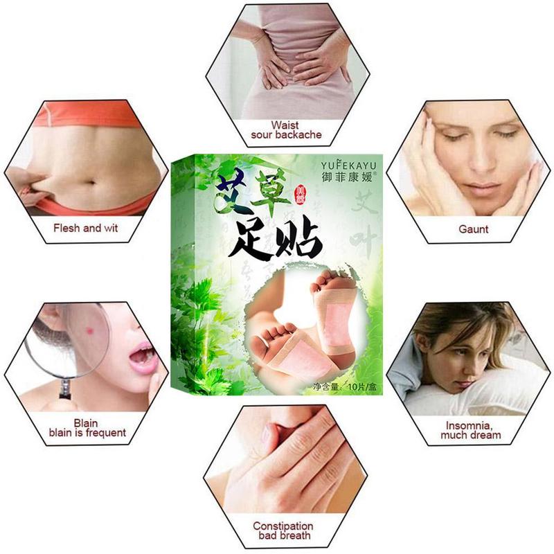 10pcs/bag Herbal Detox Wormwood Foot Patch Detoxification Relieving Pain Cold Moisture Sleep Help Pads Massager Foot Foot P8L4 10pcs/bag Herbal Detox Wormwood Foot Patch Detoxification Relieving Pain Cold Moisture Sleep Help Pads Massager Foot Foot P8L4