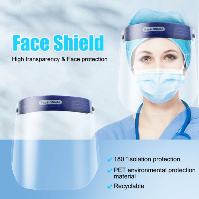 2/4/10 Pcs Protective Full Face Shield Safety Isolation Visor Eye Face Protector Facial Cover 29x25.5x2.5cm Personal Health Care 2/4/10 Pcs Protective Full Face Shield Safety Isolation Visor Eye Face Protector Facial Cover 29x25.5x2.5cm Personal Health Care