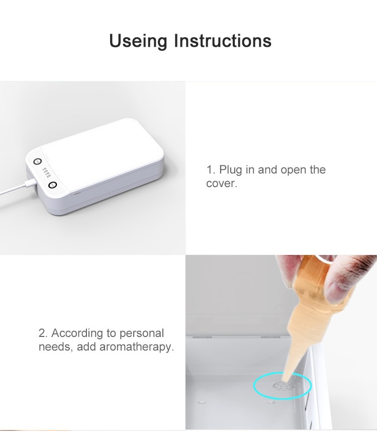 UV Light Sterilizer Box White USB Phone Sanitizer Case Up to 99.9% Sterilization Rate For Smartphone Wristband Mask Toothbrush UV Light Sterilizer Box White USB Phone Sanitizer Case Up to 99.9% Sterilization Rate For Smartphone Wristband Mask Toothbrush
