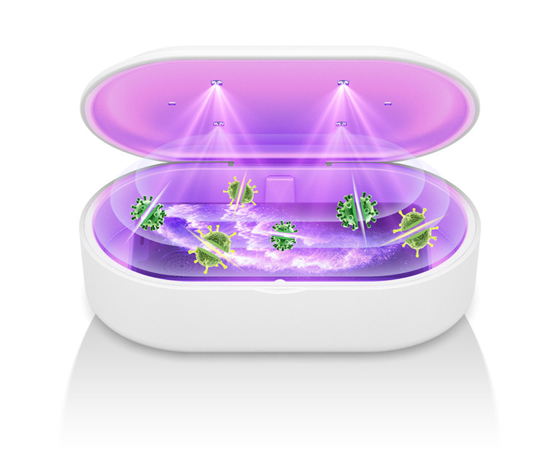 Portable UV Ozone Sterilizer Box Sanitizer Kill Germs USB UV Light Sterilizer Box with Phone Wireless Charger Disinfector Portable UV Ozone Sterilizer Box Sanitizer Kill Germs USB UV Light Sterilizer Box with Phone Wireless Charger Disinfector