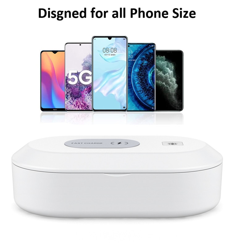Portable UV Ozone Sterilizer Box Sanitizer Kill Germs USB UV Light Sterilizer Box with Phone Wireless Charger Disinfector Portable UV Ozone Sterilizer Box Sanitizer Kill Germs USB UV Light Sterilizer Box with Phone Wireless Charger Disinfector