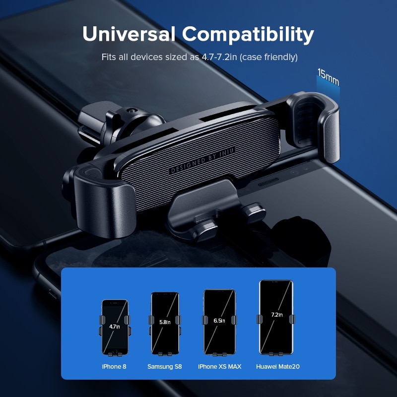 INIU Gravity Car Holder For Phone in Car Air Vent Mount No Magnetic Mobile Cell Phone Holder GPS Stand For iPhone Xiaomi Samsung INIU Gravity Car Holder For Phone in Car Air Vent Mount No Magnetic Mobile Cell Phone Holder GPS Stand For iPhone Xiaomi Samsung