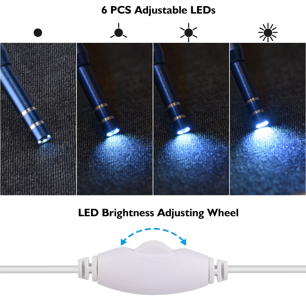 1.3MP USB Earpick Ear Wax Remover Cleaning Tool 720P Inspection Visual Ear Spoon Endoscope Visual Ear Cleaner with 6 Led Lights 1.3MP USB Earpick Ear Wax Remover Cleaning Tool 720P Inspection Visual Ear Spoon Endoscope Visual Ear Cleaner with 6 Led Lights