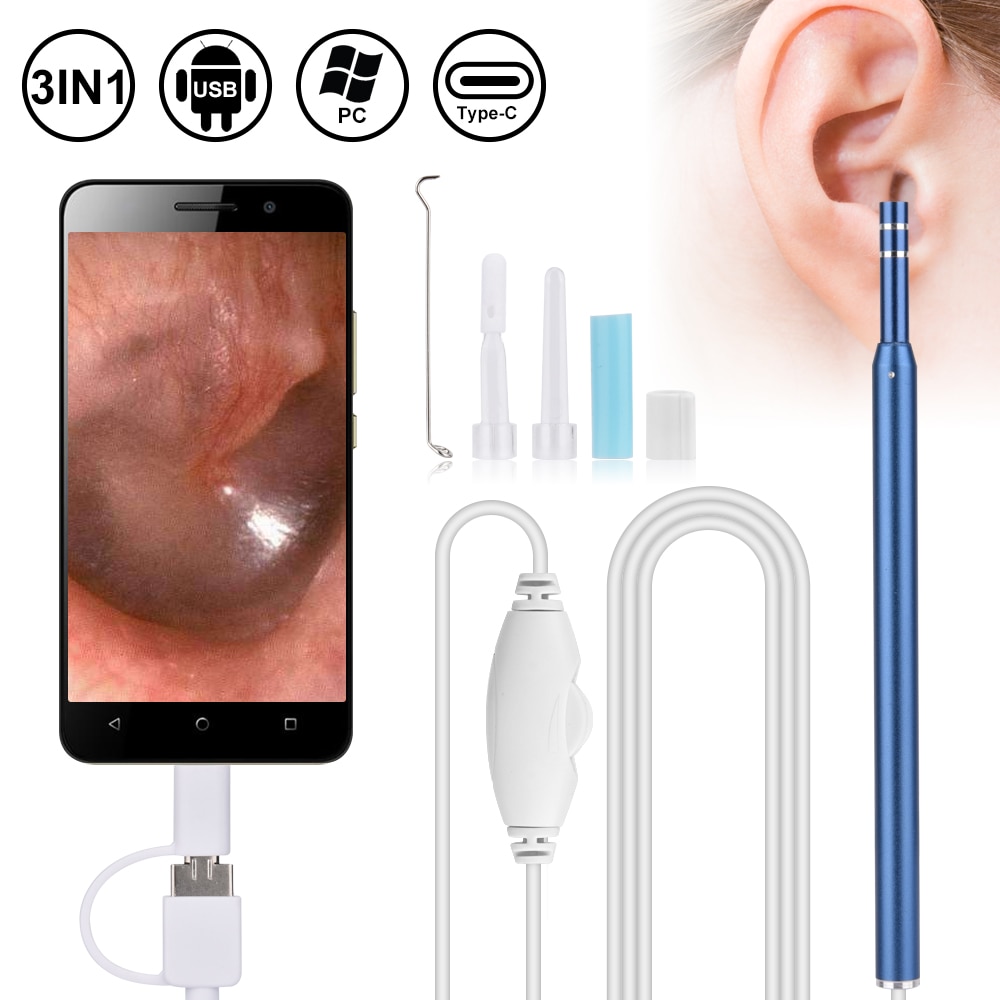 1.3MP USB Earpick Ear Wax Remover Cleaning Tool 720P Inspection Visual Ear Spoon Endoscope Visual Ear Cleaner with 6 Led Lights 1.3MP USB Earpick Ear Wax Remover Cleaning Tool 720P Inspection Visual Ear Spoon Endoscope Visual Ear Cleaner with 6 Led Lights