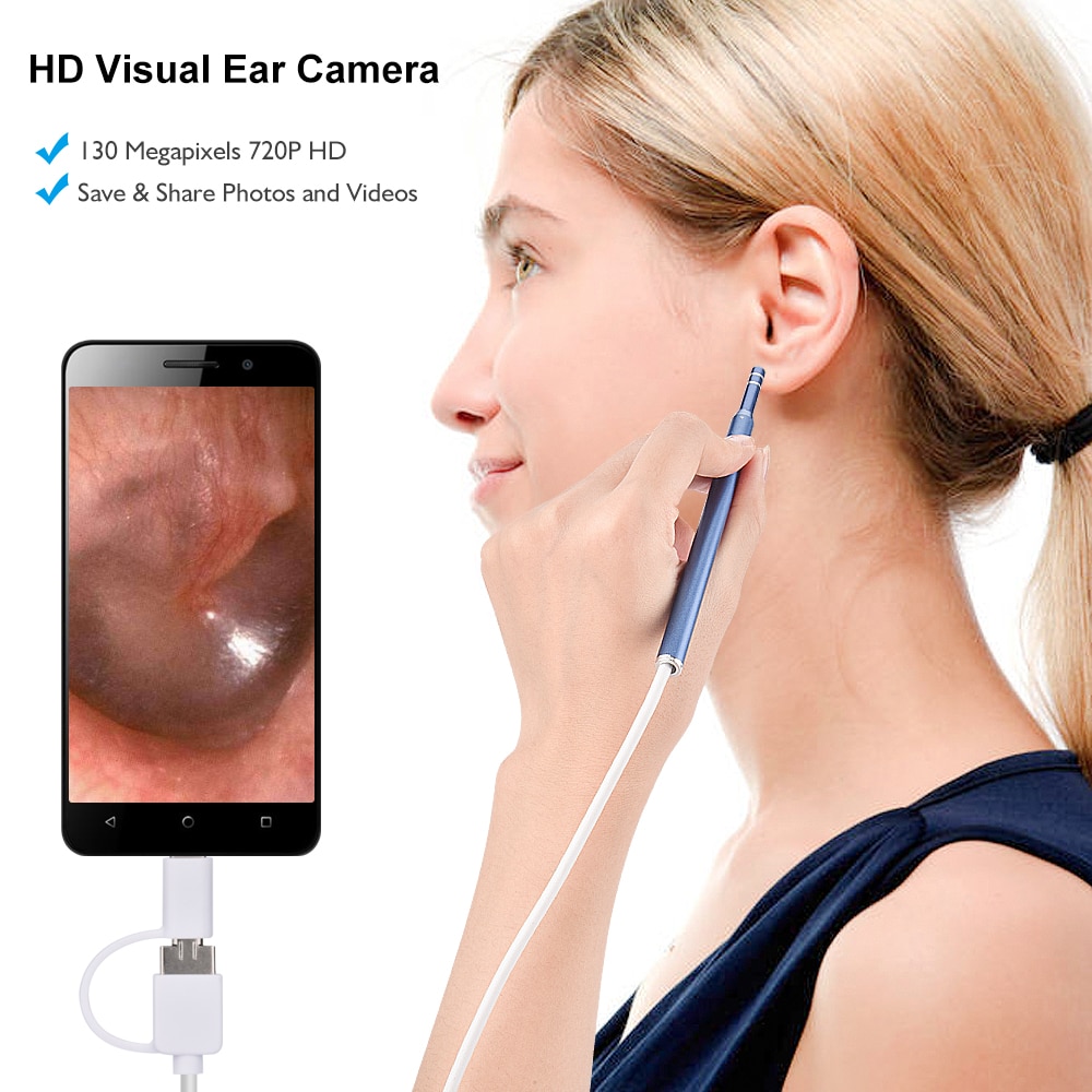 1.3MP USB Earpick Ear Wax Remover Cleaning Tool 720P Inspection Visual Ear Spoon Endoscope Visual Ear Cleaner with 6 Led Lights 1.3MP USB Earpick Ear Wax Remover Cleaning Tool 720P Inspection Visual Ear Spoon Endoscope Visual Ear Cleaner with 6 Led Lights